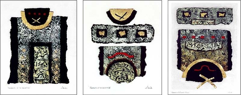 The Ancients, mixed media on Arches paper, by James Ainslie