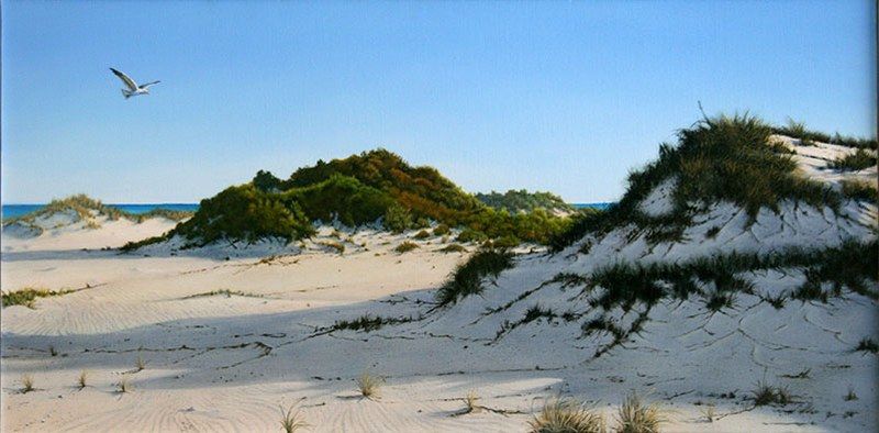 Between the Winds, acrylic on linen, by James Ainslie