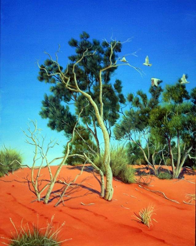 Yulara Landscape 3, acrylic on canvas, by James Ainslie