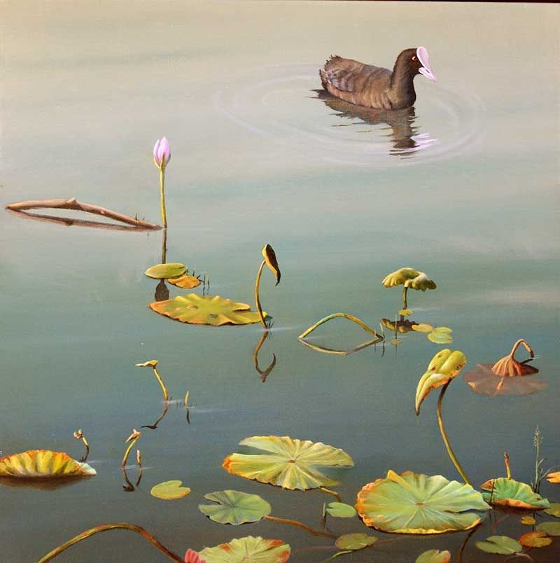 Drifting, acrylic and oil on linen, by James Ainslie